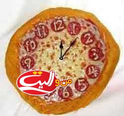 پیتزا به شکل ساعت