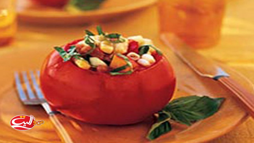 گوجه پرشده با خیار و ریحون