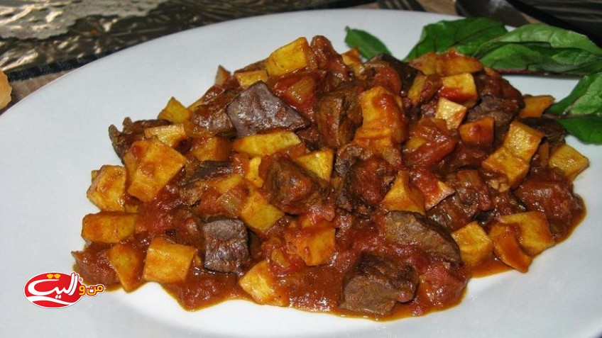 خورش دل‌ مرغ با چیپس