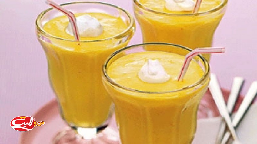 میلک شیک گلابی و زنجبيل