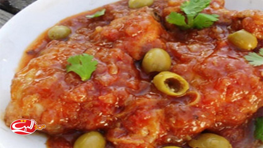 خورش مرغ و زیتون